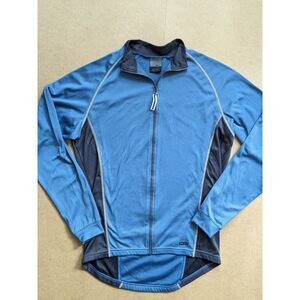 Nike Dri Fit Women's Size‎ Large Blue/Gray Full Zip Running Track Jacket